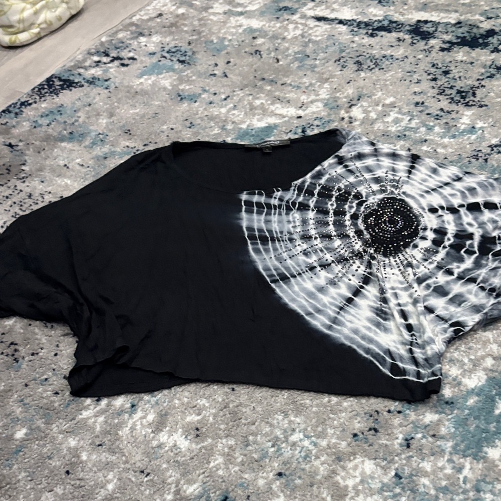 Mandee Black and White Short Sleeve Tee